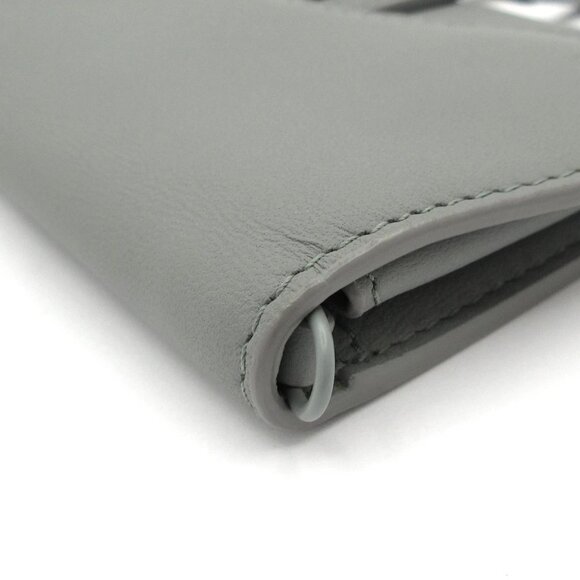 Auth DIOR/ChristianDior Saddle Gray Leather Coin Case - Picture 7 of 15